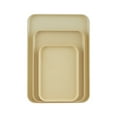 thumbnail image 1 of Fast Food Tray Set, 3 Pack Plastic Reusable Multi-Purpose Non-Slip Rectangle Serving Tray for Cafeteria Restaurant Home Kitchen (Yellow), 1 of 6