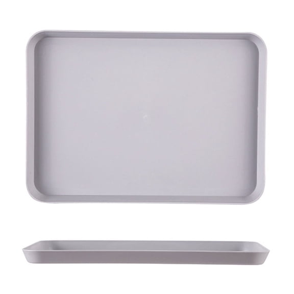Fast Food Trays 9.5x12.6 Inch, Rectangular Serving Platter, Lunch Dinner Tray, Cafeteria Trays for Appetizer Snack Cafe Tea Outdoor Party, Dishwasher Safe