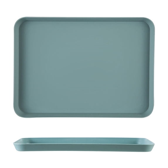 Fast Food Trays 9.5x12.6 Inch, Rectangular Serving Platter, Lunch Dinner Tray, Cafeteria Trays for Appetizer Snack Cafe Tea Outdoor Party, Dishwasher Safe