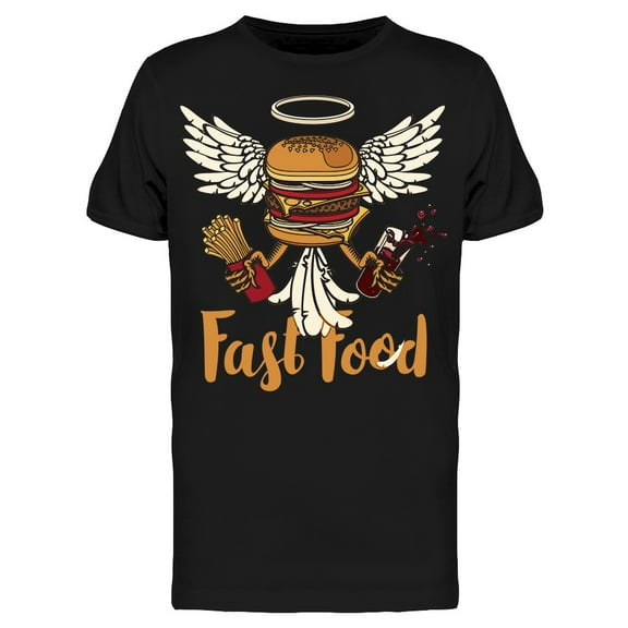 Fast Food With Burger T-Shirt Men -Image by Shutterstock, Male Medium