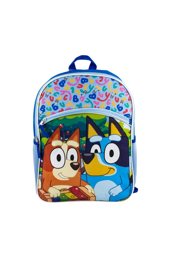 Fast Forward Bluey 16 inches Large Size School Backpack For Kid , Blue