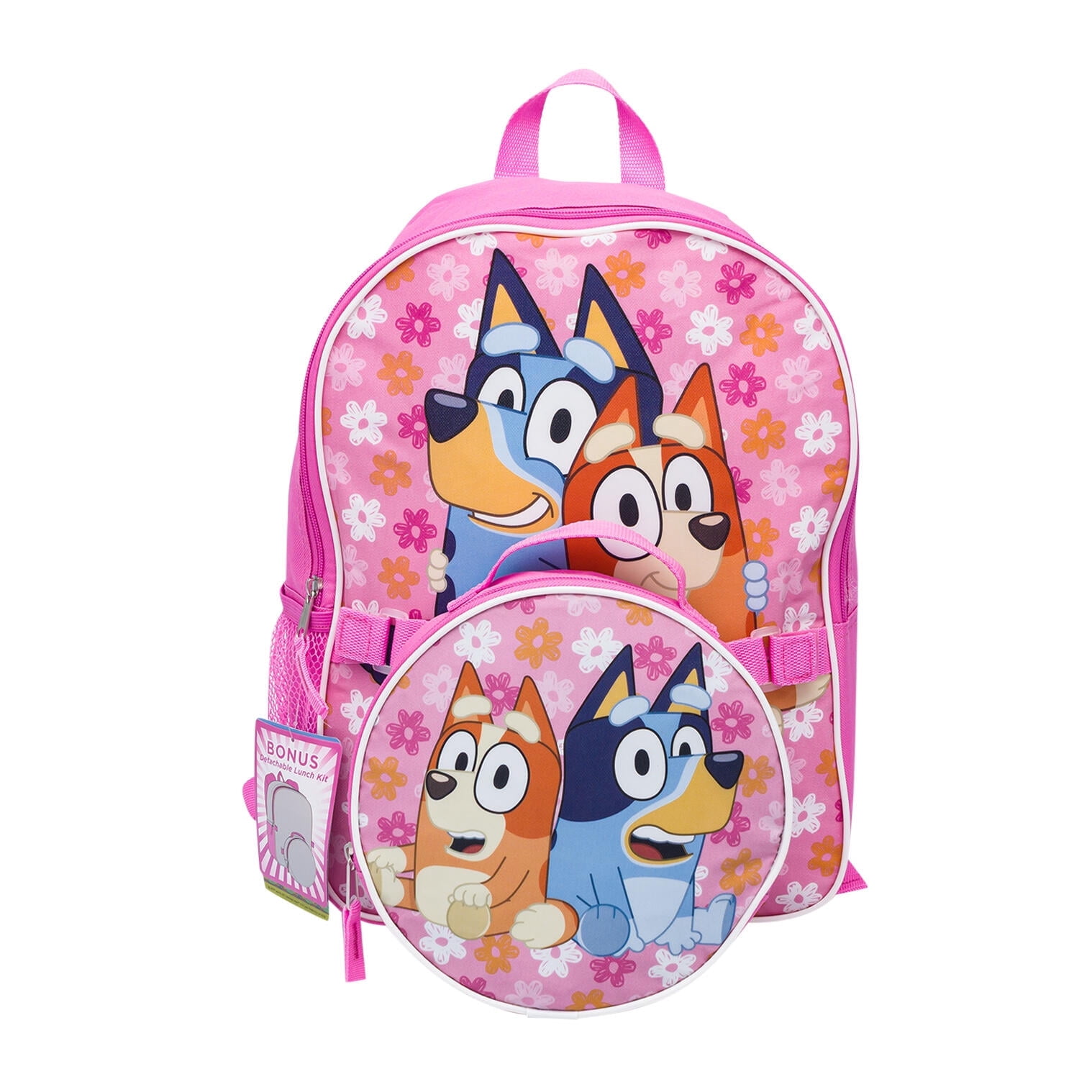 Fast Forward Bluey & Friends Backpack And Detachable Lunch Kit - 15", Pink, 97951