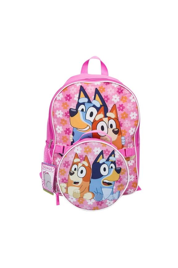 Bluey & Friends Backpack And Detachable Lunch Kit - 15", Pink, 97951