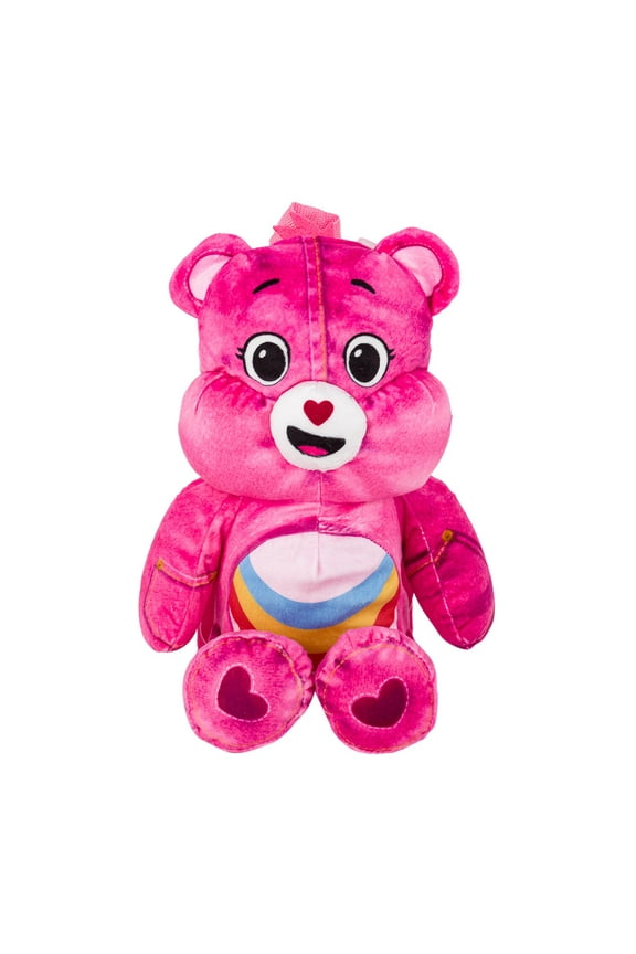 Care Bears Cheer Bear Plush Backpack, 15 Inches, Pink, 86710