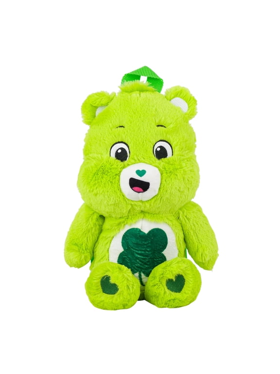 Care Bears Good Luck Bear Plush Backpack, 15 Inches, Green, 86709