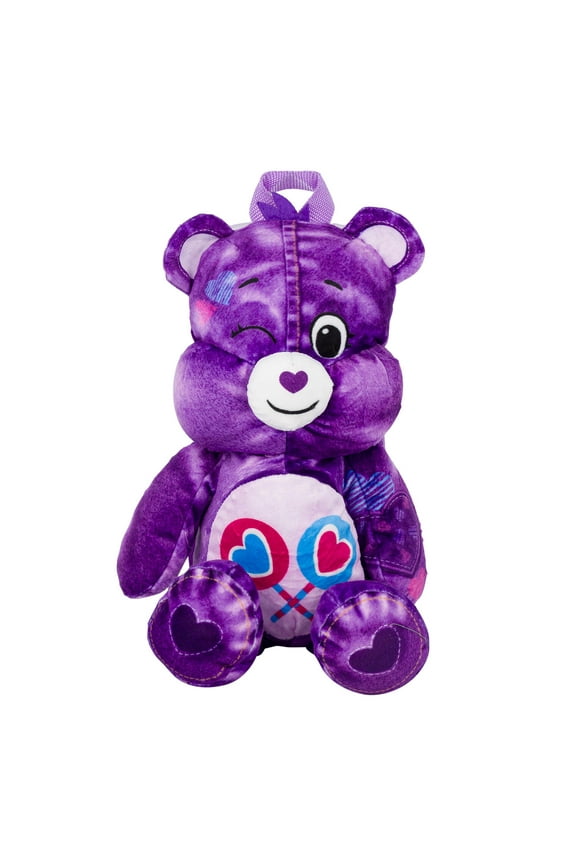 Care Bears Share Bear Plush Backpack, 15 Inches, Purple, 86711