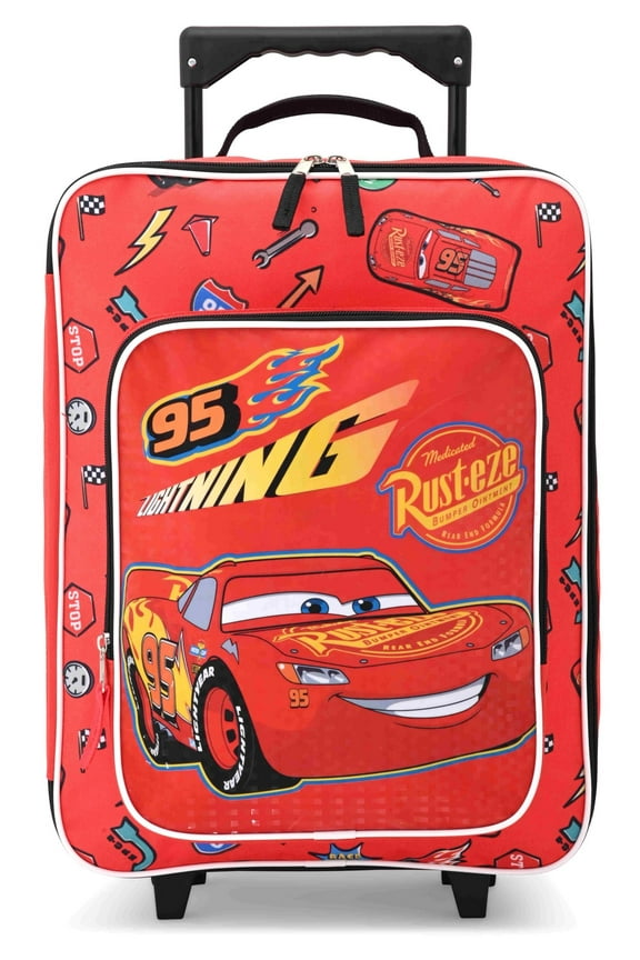 Cars Luggage 16" Soft Side Wheeled Pilot Case- Rolling Suitcase 16x12x5