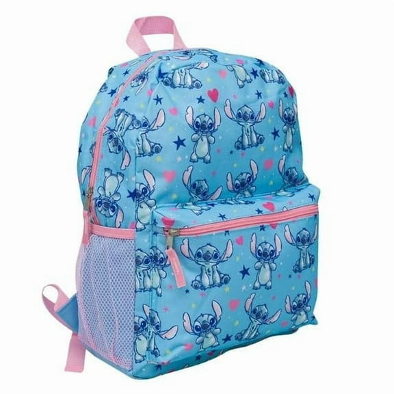 Fast Forward Disney Stitch Allover Print 16 Inches Backpack, Blue, 56604