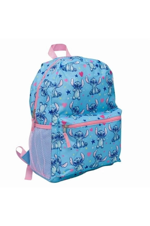 Disney Stitch Allover Print 16 Inches Backpack, Blue, 56604