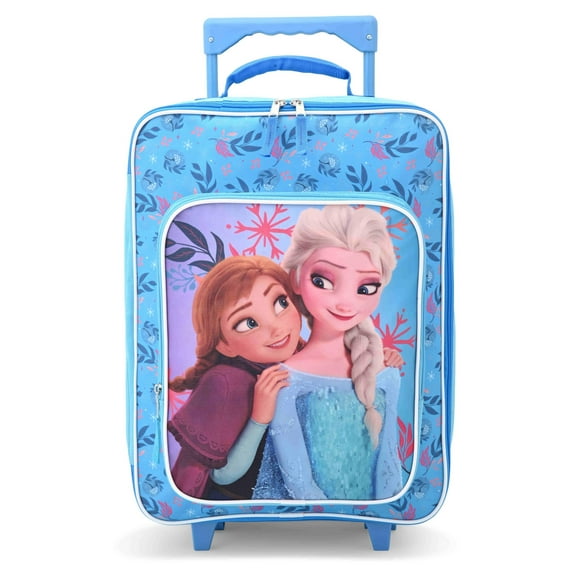 Fast Forward Frozen Girls Luggage 16" Soft Side Wheeled Pilot Case- Rolling Suitcase 16x12x5
