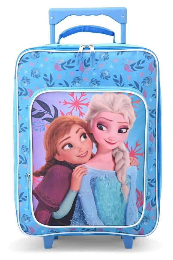 Frozen Girls Luggage 16" Soft Side Wheeled Pilot Case- Rolling Suitcase 16x12x5