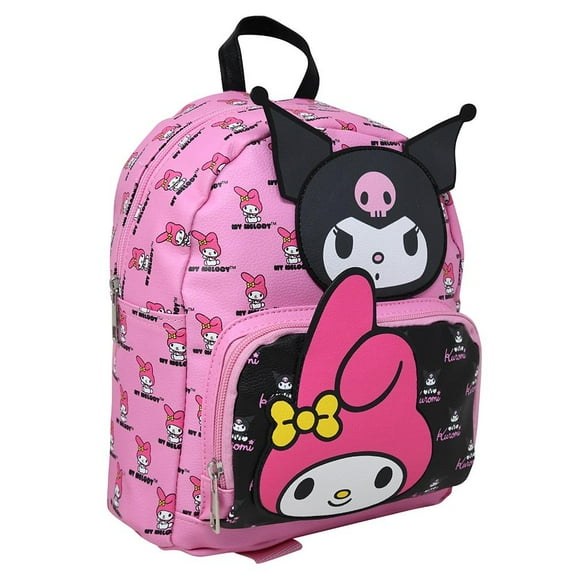 Fast Forward Hello Kitty My Melody All Over print 10" Mini Deluxe Backpack with 1 Front pocket C6CMH3WN