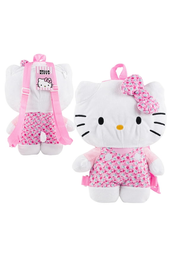 Fast Forward Hello Kitty Pink Flower Plush 16" Backpack