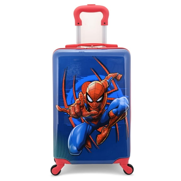 Fast Forward Marvel Spiderman 20" Hardshell Luggage - Cute & Durable Hard-side Suitcase for Travel with Spinner Wheels 20"x12"x8"