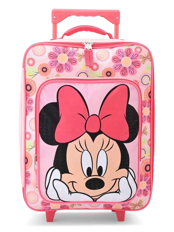 Minnie Mouse Girls Luggage 16" Soft Side Wheeled Pilot Case- Rolling Suitcase 16x12x5