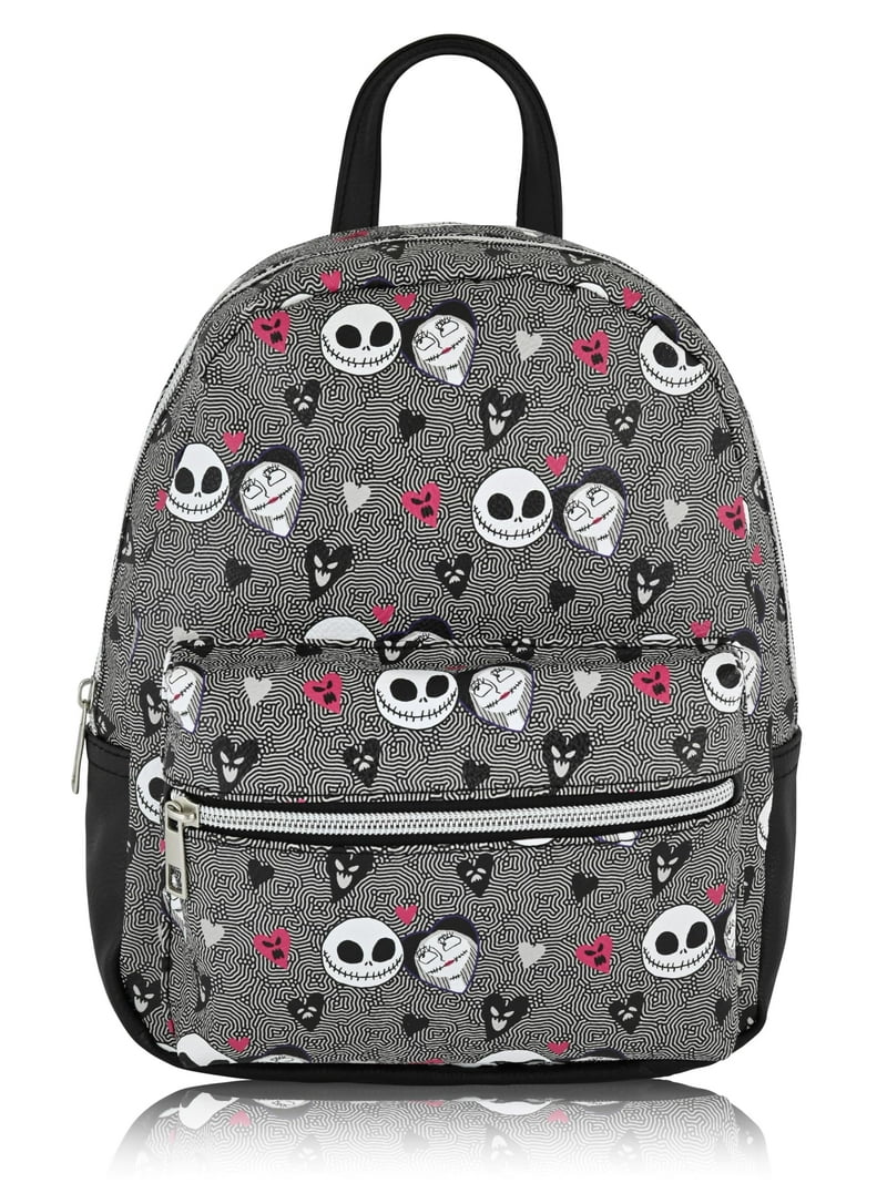 Fast Forward Nightmare Before Christmas Unisex Backpack | Cute PU Leather 10" Jack Skellington Mini Backpack Purse