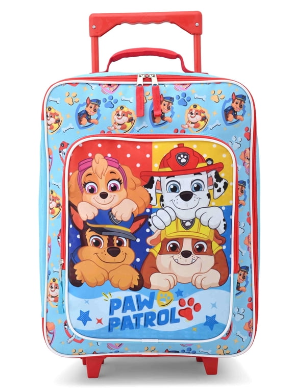 Paw Patrol Luggage 16" Soft Side Wheeled Pilot Case- Rolling Suitcase 16x12x5