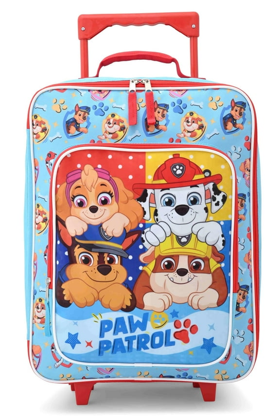 Paw Patrol Luggage 16" Soft Side Wheeled Pilot Case- Rolling Suitcase 16x12x5