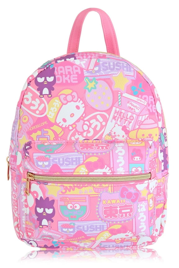 Fast Forward Sanrio Hello Kitty Backpack for Women, Men, Unisex | Cute PU Leather 10" Hello Kitty and Friends Mini Backpack Purse Shoulder Purse | Hello Kitty Bag and Hello Kitty Accessories