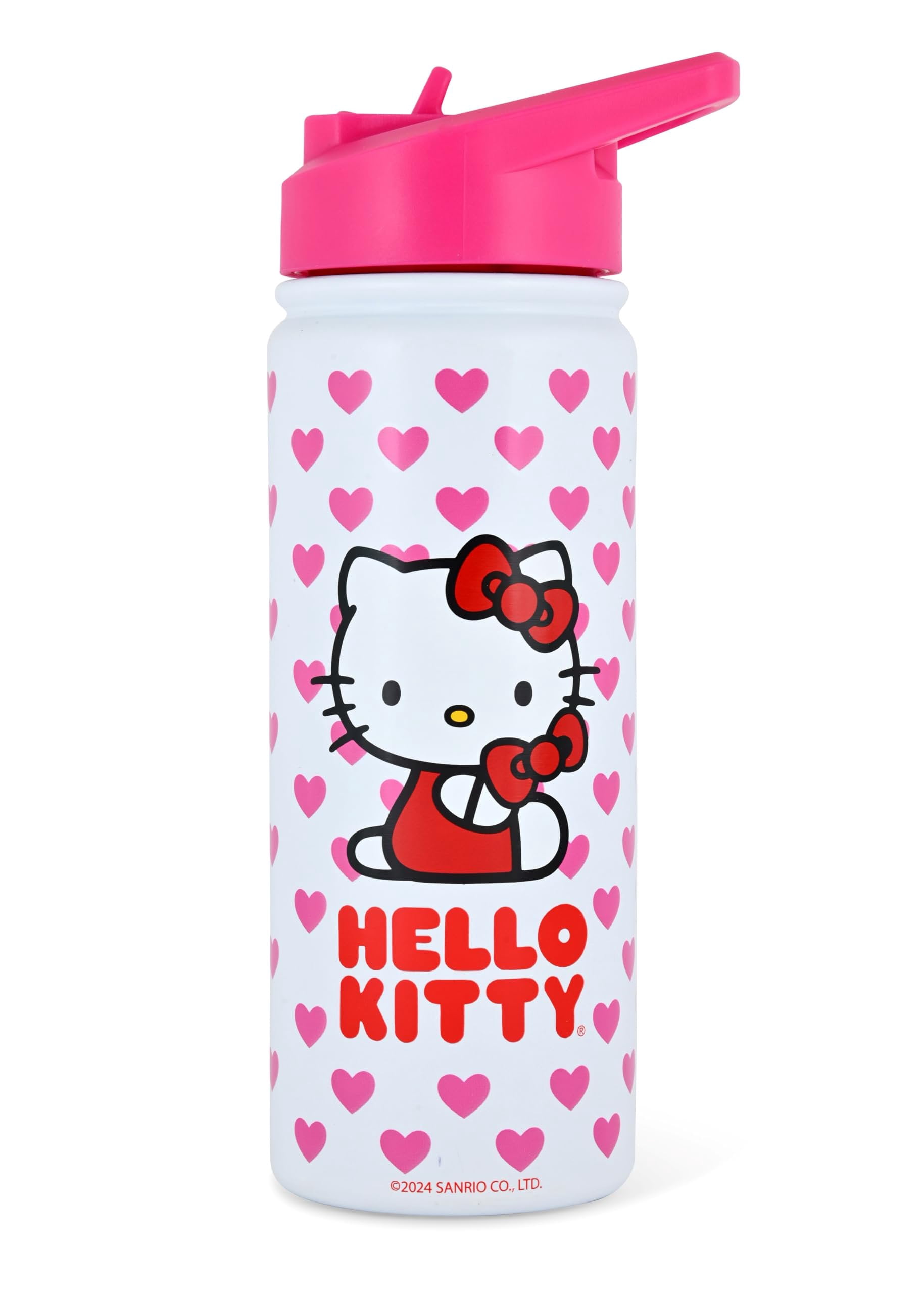 Sanrio Hello Kitty Insulated Water Bottle  20 oz Stainless Steel Thermos for Kids  Hello Kitty Cup for Girls, Boys  Keeps Cold 24 Hrs, Hot 12 Hrs