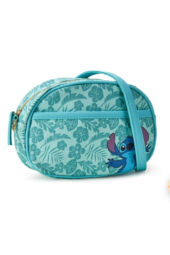 Stitch Bluey Hello Kitty Mickey Minnie Girls Purse - Cute Graphic Crossbody Bag for Girls with Adjustable Straps, Size One Size, Stitch Blue