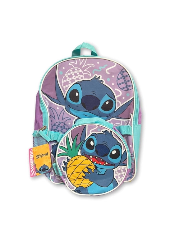 Stitch Backpack and Lunchbox Bookbag Back to School Officially Licensed Disney - 2pc Set