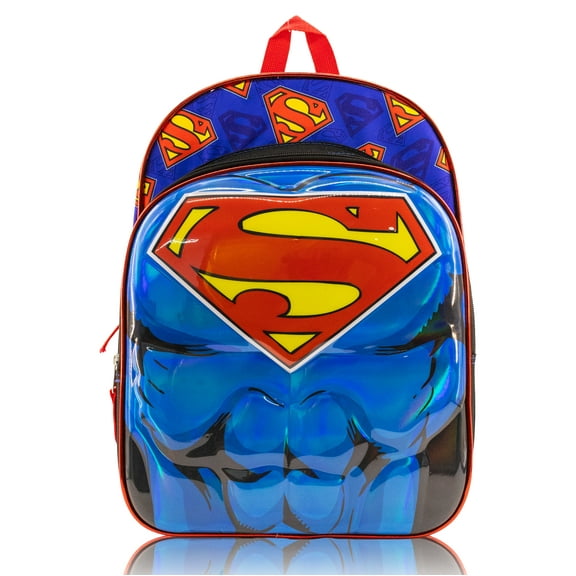 Fast Forward Superman Backpack for Kids – 16” Bookbag for Boys, Girls | Toddler Travel Bag, School Backpack, Kids Superhero Bookbag | Ages 3+