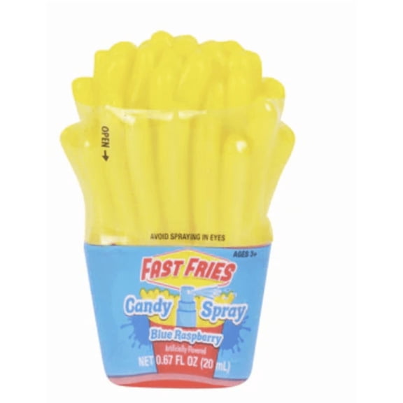 Fast Fries Spray Candy, Fries Shaped, Fruity Flavor, 2-Pack, Blue Raspberry