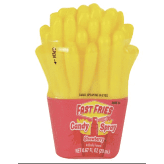 Fast Fries Spray Candy, Fries Shaped, Fruity Flavor, 2-Pack, Strawberry