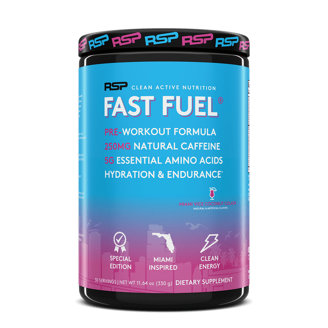 Fast Fuel - Pre-Workout Formula, Hydration + Endurance, Amino Acids & Natural Caffeine [Coconut Colada, 30 Servings]