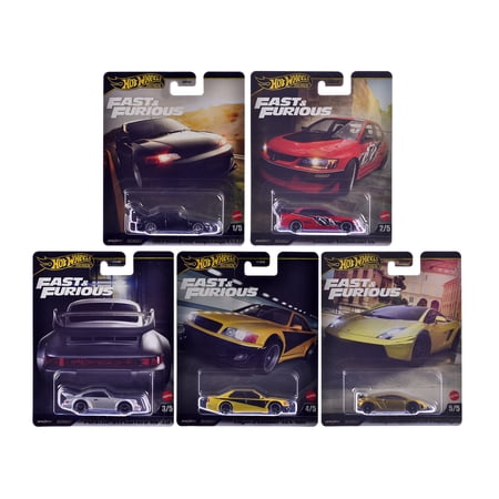 "Fast & Furious" 2025 5 piece Set M Diecast Model Cars by Hot Wheels