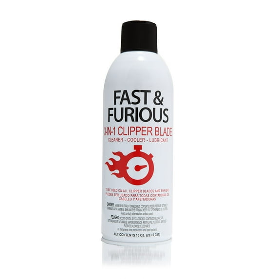 Fast & Furious 3 In 1 Clipper Blade Spray Clean Cool Lube 10oz,Pack of 2