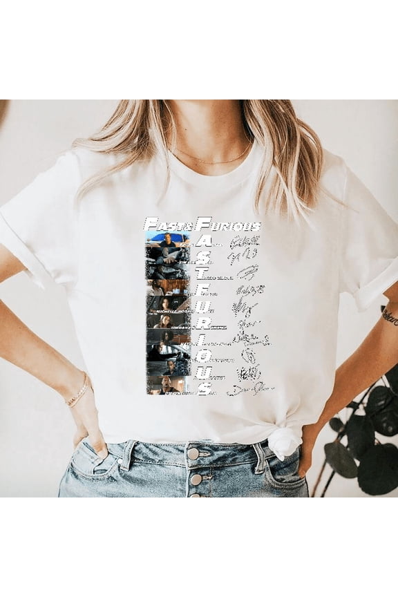 Fast & Furious Anniversary Vin Diesel Paul Walker Dom Fan Unisex T-shirt, for men & women, up to size 5XL