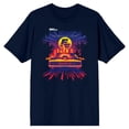 thumbnail image 1 of Fast & Furious Bold Title and Racing Car Silhouette Men's Navy Blue Short Sleeve Tee-XXL, 1 of 4