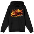 thumbnail image 1 of Fast & Furious Dodge Challenger Orange Vector Background Long Sleeve Black Adult Hooded Sweatshirt-4XL, 1 of 7