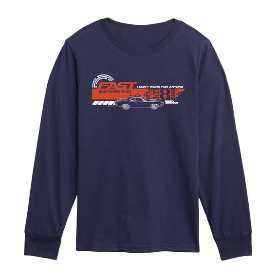 Fast & Furious - I Don't Work For Anyone - Youth Boys Long Sleeve Graphic T-Shirt