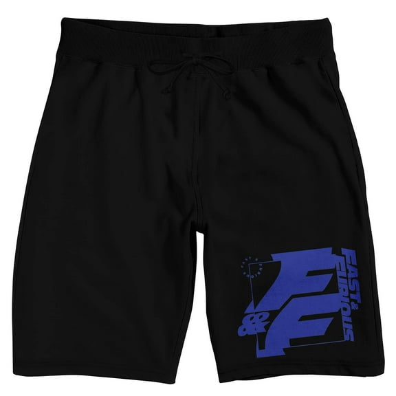 Fast & Furious Logo Men's Black Sleep Pajama Shorts-Large