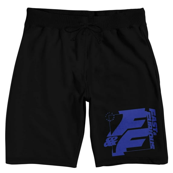 Fast & Furious Logo Men's Black Sleep Pajama Shorts-Large