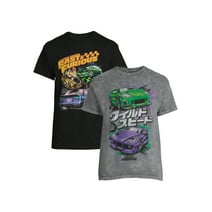 Fast & Furious Men’s & Big Men’s Graphic Short Sleeve T-Shirt, 2-Pack, Sizes S-3XL