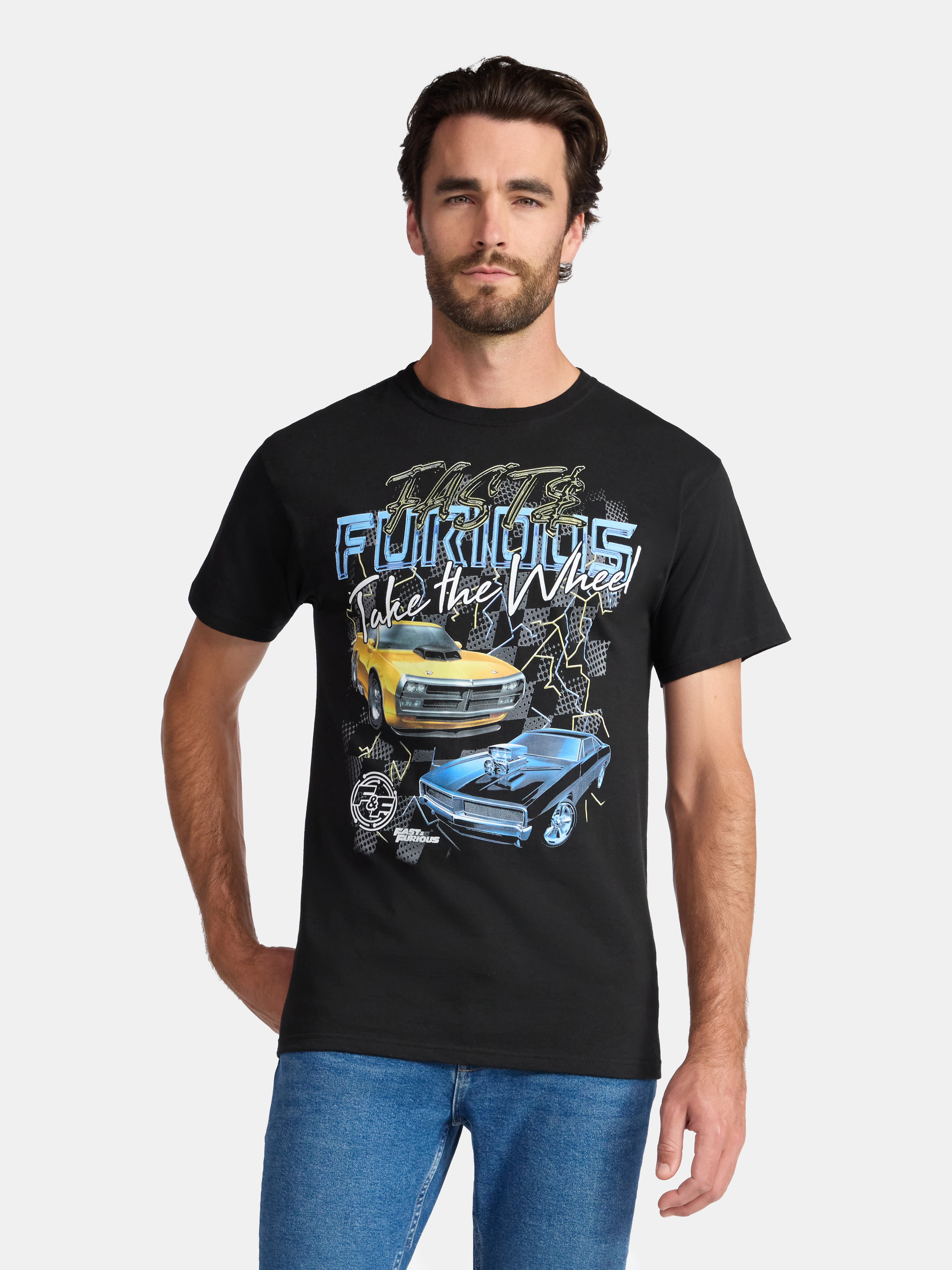 Fast and Furious Men's and Big Men's Graphic Tee with Short Sleeves, Sizes S-3XL