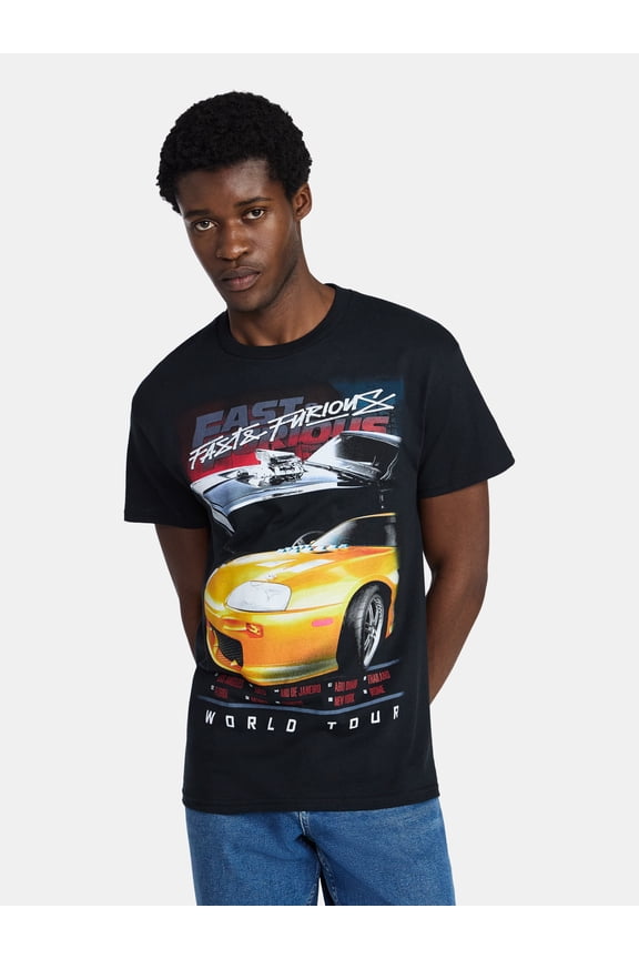 Men’s & Big Men's Graphic Cotton Tee with Short Sleeves, Sizes S-3XL