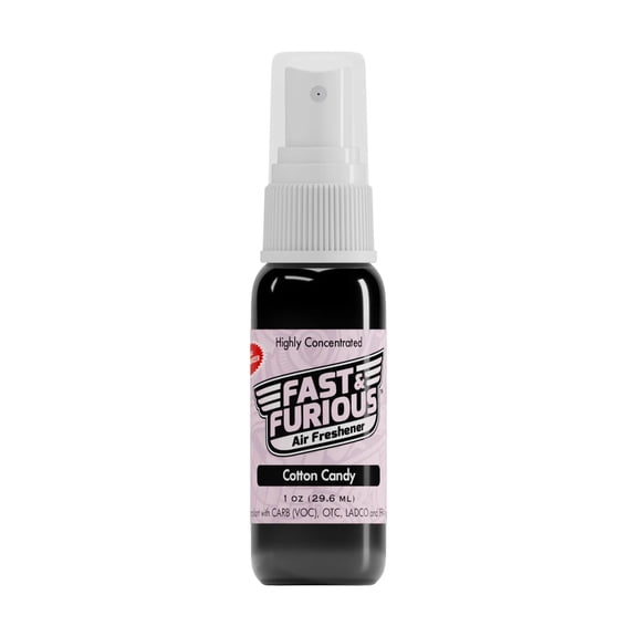 Fast & Furious Air Freshener Spray, Cotton Candy Scent, 1.0 fl. oz. (29.6ml)