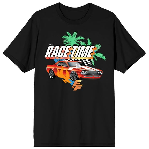 Fast & Furious Race Time Crew Neck Short Sleeve Women's Black T-shirt-XXL