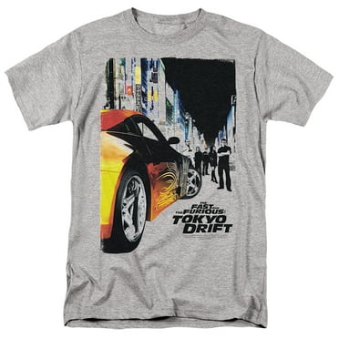 Fast & Furious: Tokyo Drift Poster Unisex Adult T-Shirt, Athletic Heather, Small