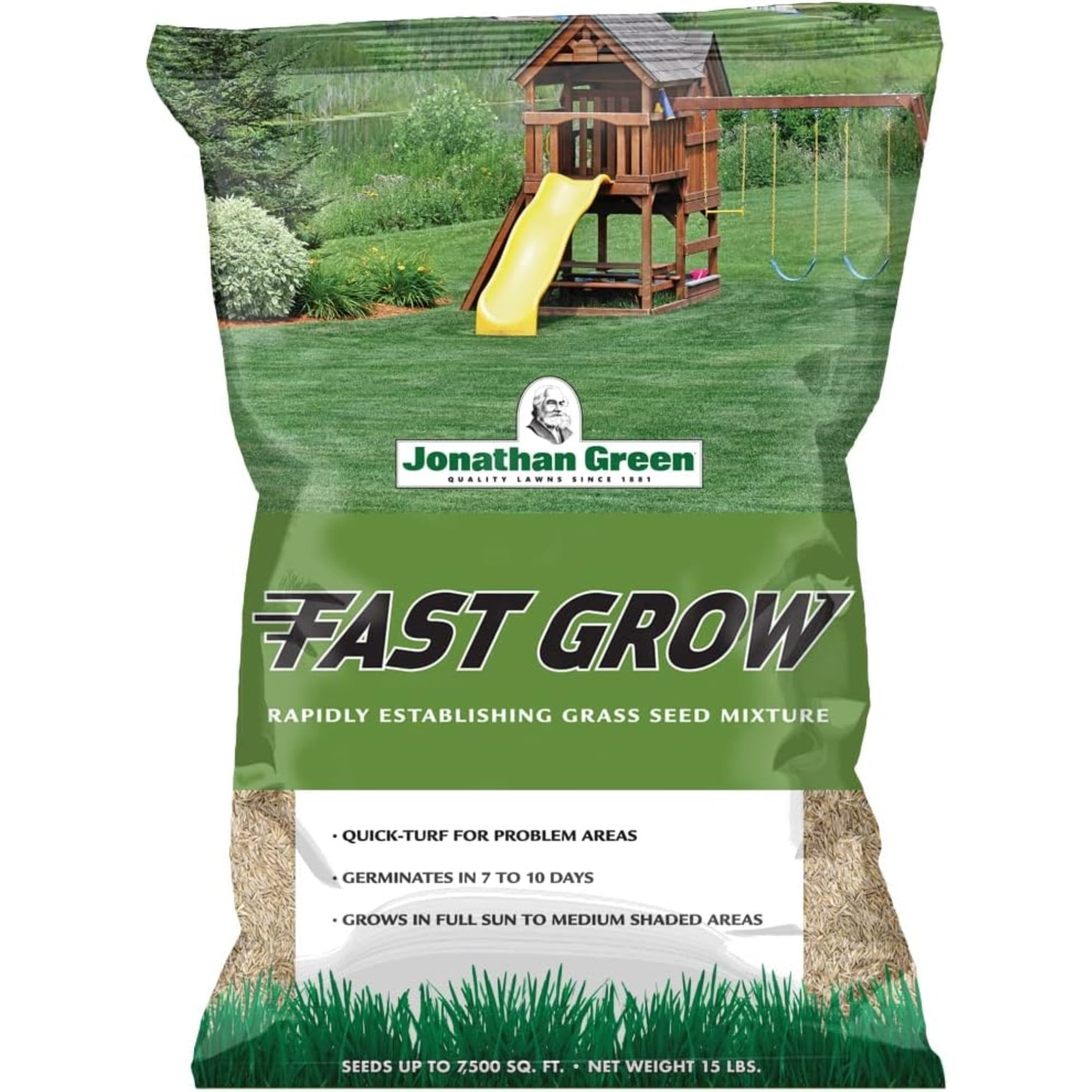 Fast Grow Grass Seed Mix, 15 Pounds
