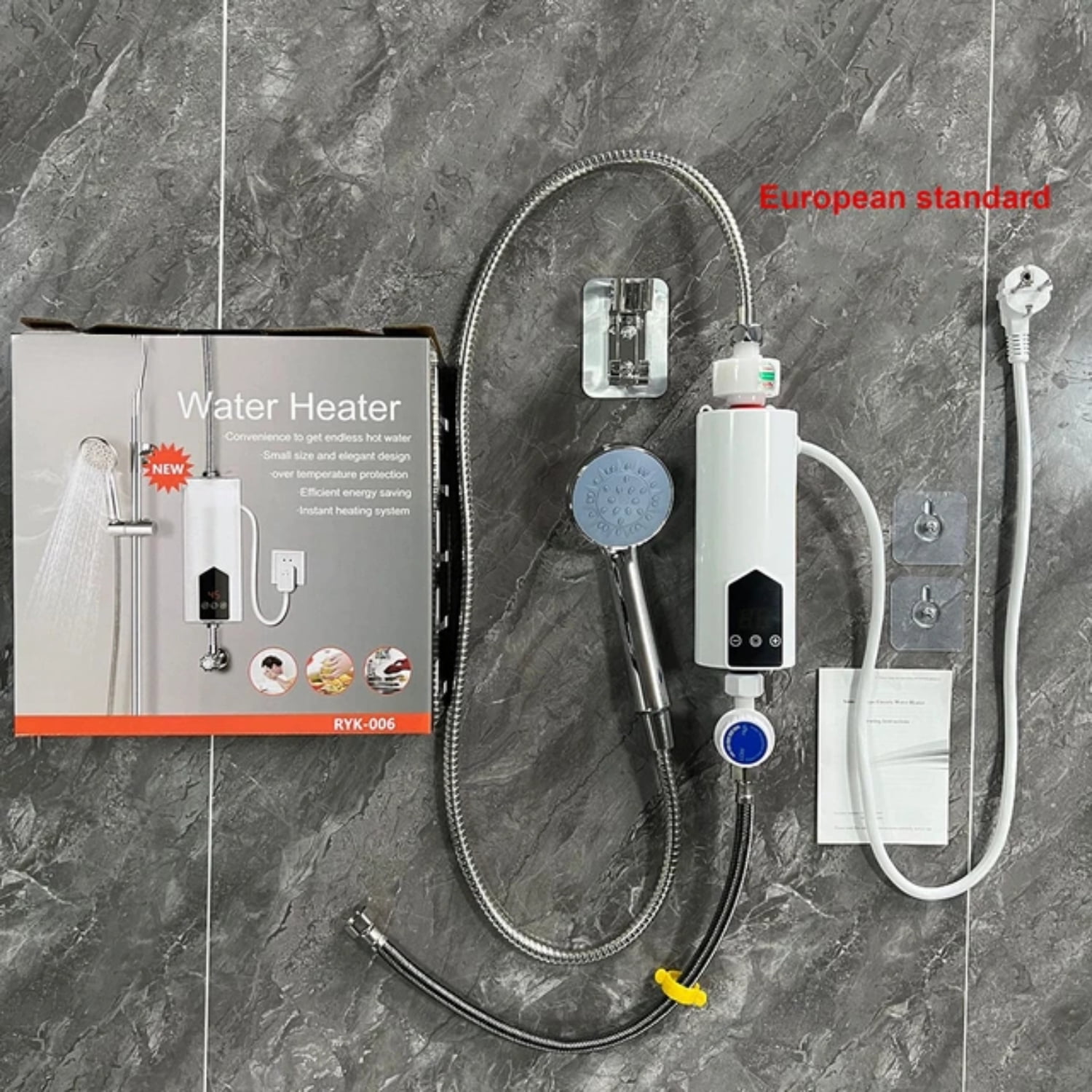 Fast Heating 3500/5500W Mini Tankless Instant Water Heater for Bathroom