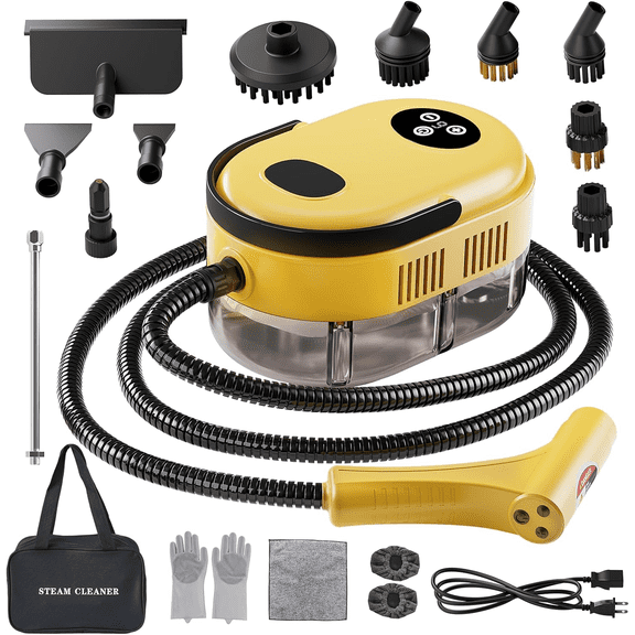 Fast Heating Handheld Steam Cleaner - 15-in-1 High Pressure for Home & Car