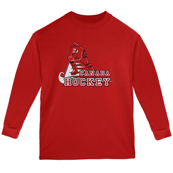 Fast Hockey Player Country Canada Youth Long Sleeve T Shirt