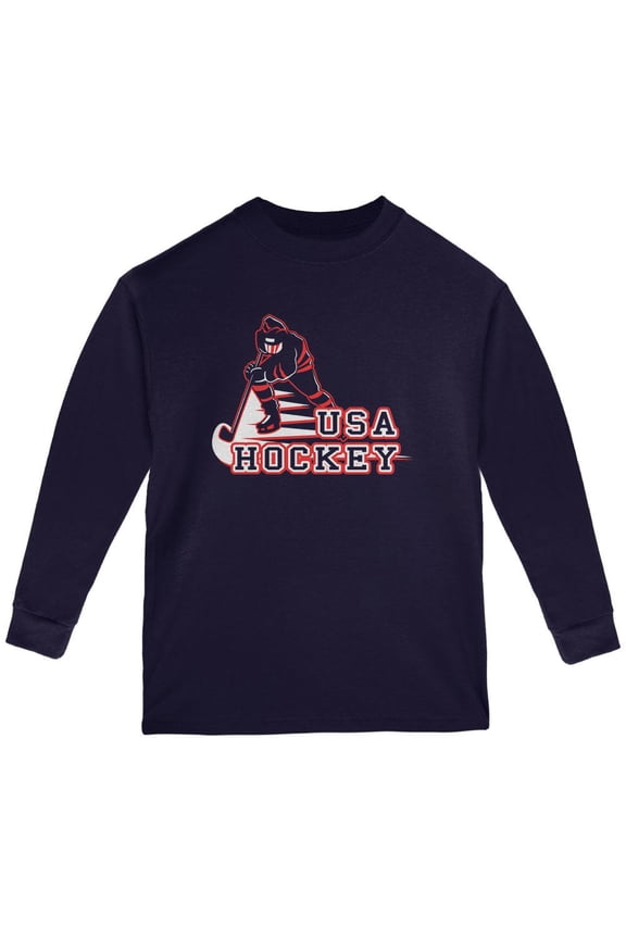 Fast Hockey Player Country USA Youth Long Sleeve T Shirt