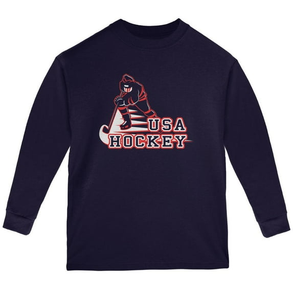 Fast Hockey Player Country USA Youth Long Sleeve T Shirt